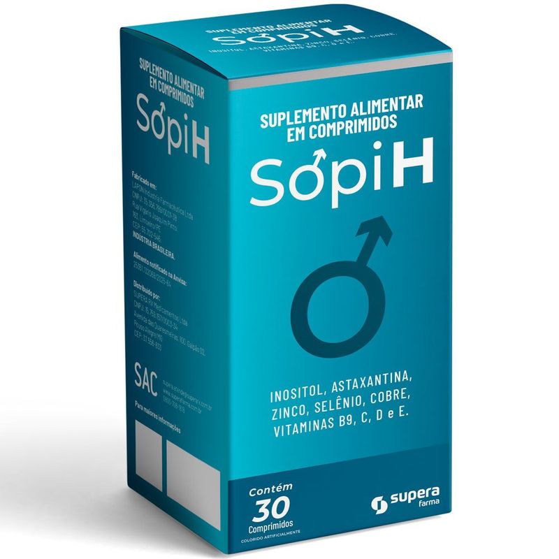 sopi h 30 comprimidos suplemento vitamínico mineral supera