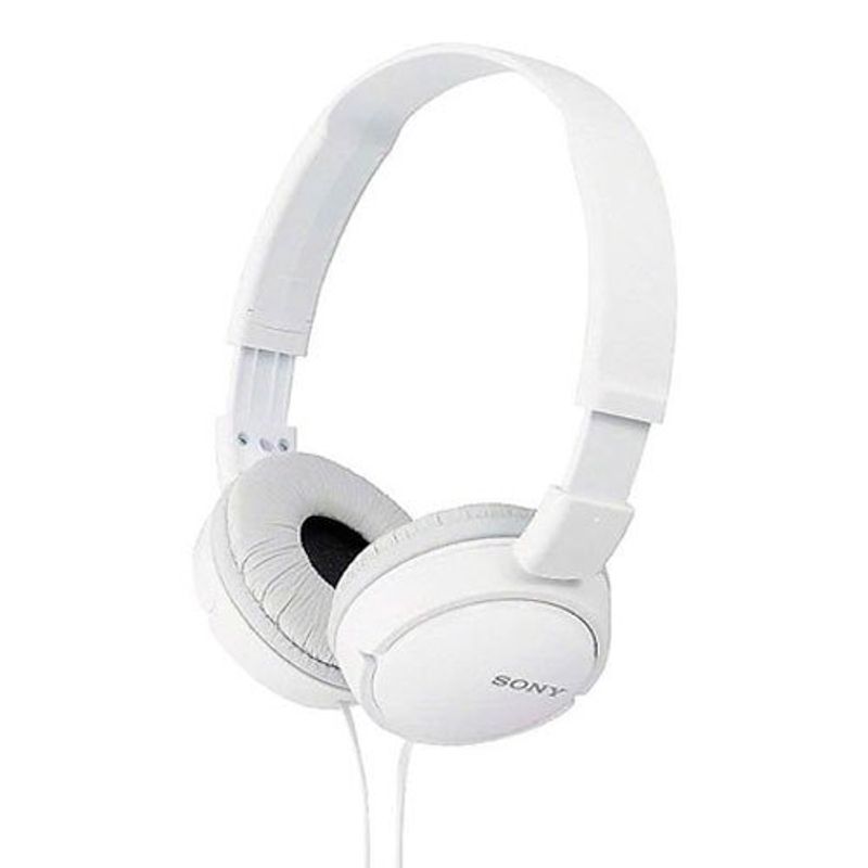 fone de ouvido sony zx com fio cor branco mdr-zx110 a-bi
