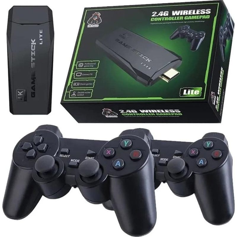controle gamer watford com cabo e adaptador preto e-bi