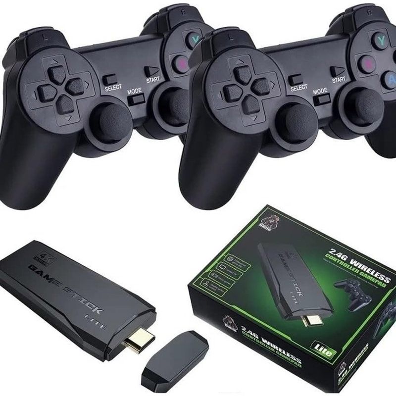 controle gamer watford com cabo e adaptador preto e-bi