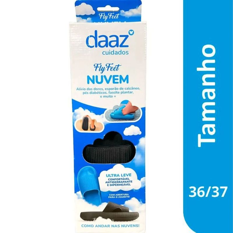 sandália nuvem ortopédica daaz preto 36/37