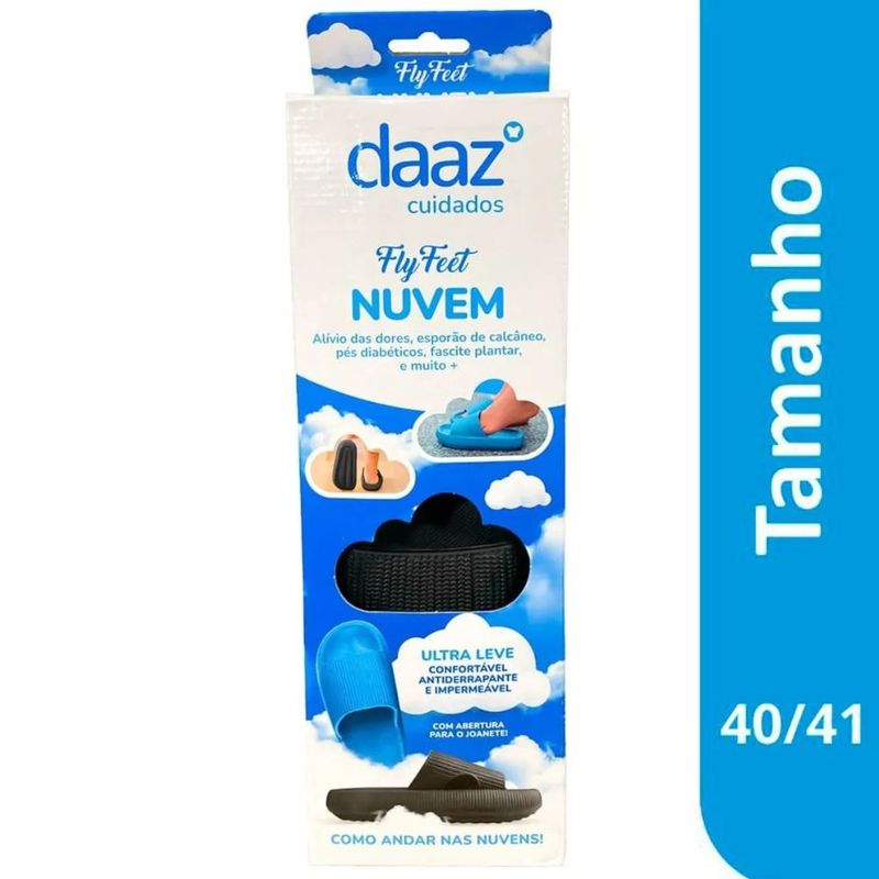 sandália nuvem ortopédica daaz preto 40/41