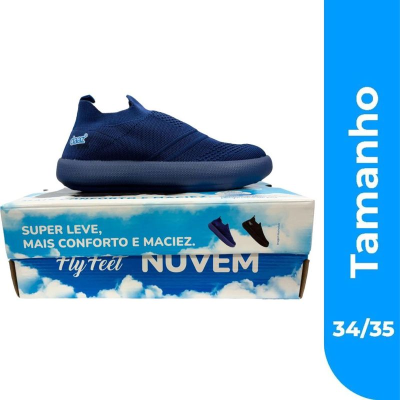 tênis nuvem ortopédica daaz azul 34/35