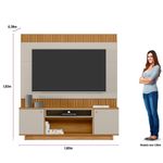 painel para tv home linea barretos até 75 nature e off white