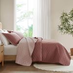 kit colcha casal 3 peças corttex duetto rosa (mp)