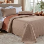 kit colcha casal 3 peças rozac classic duo terracota (mp)