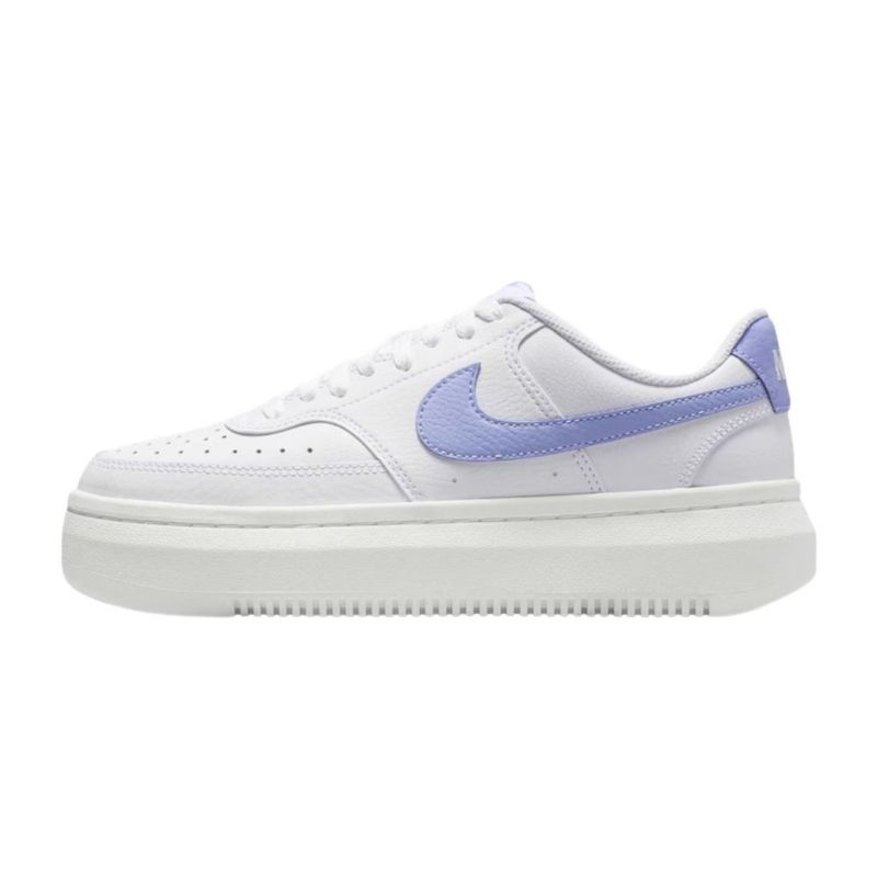 tênis casual feminino n°36 nike court vision alta branco azul (mp)
