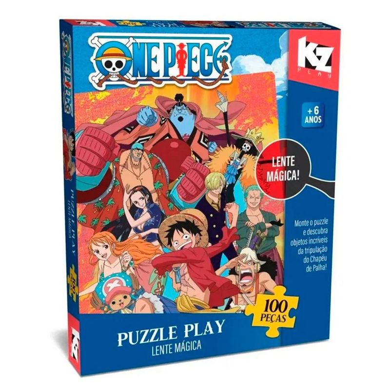 quebra-cabeça elka puzzle play one piece lente mágica 100 peças 1331 (mp)