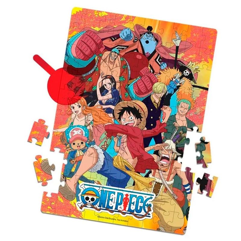 quebra-cabeça elka puzzle play one piece lente mágica 100 peças 1331 (mp)