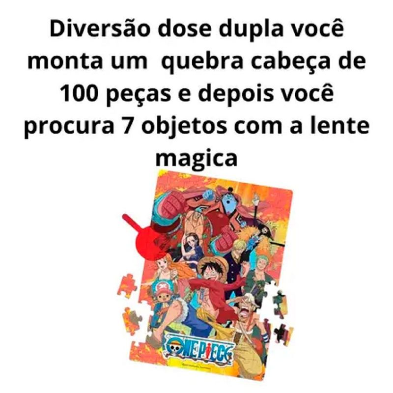 quebra-cabeça elka puzzle play one piece lente mágica 100 peças 1331 (mp)