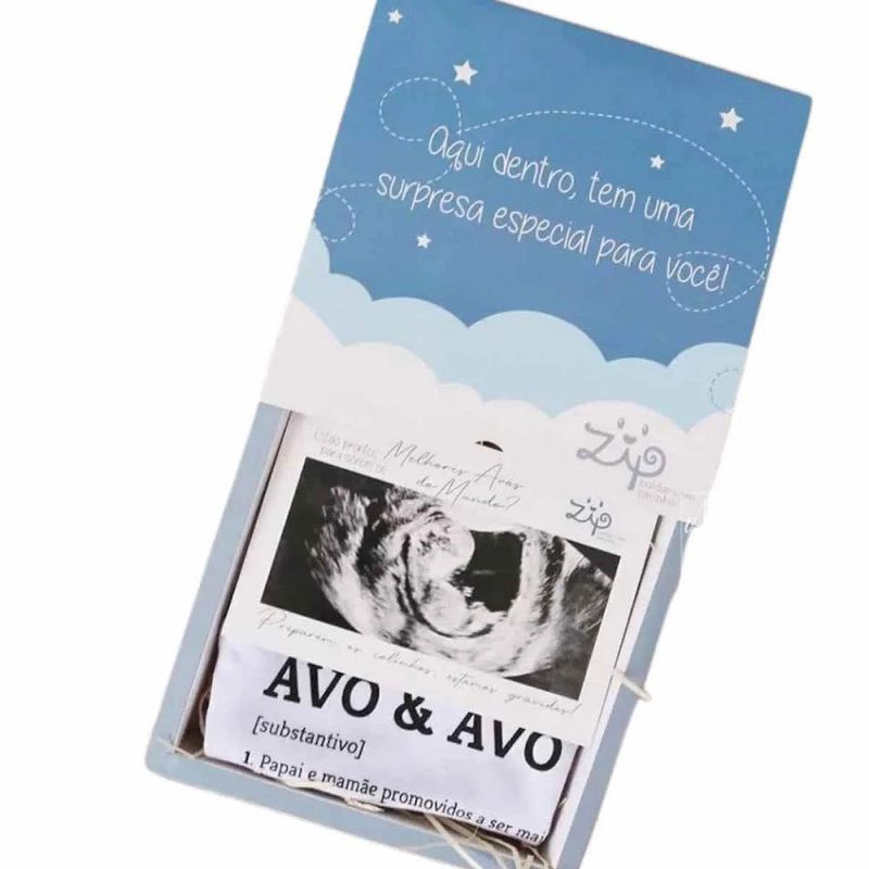 caixa de revelação gravidez para avós zip toys branco 57922-a (mp)