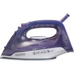 ferro de passar blacker+decker a vapor com spray lilás com branco fx2550-br