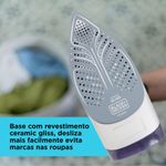 ferro de passar blacker+decker a vapor com spray lilás com branco fx2550-br