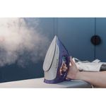 ferro de passar blacker+decker a vapor com spray lilás com branco fx2550-br