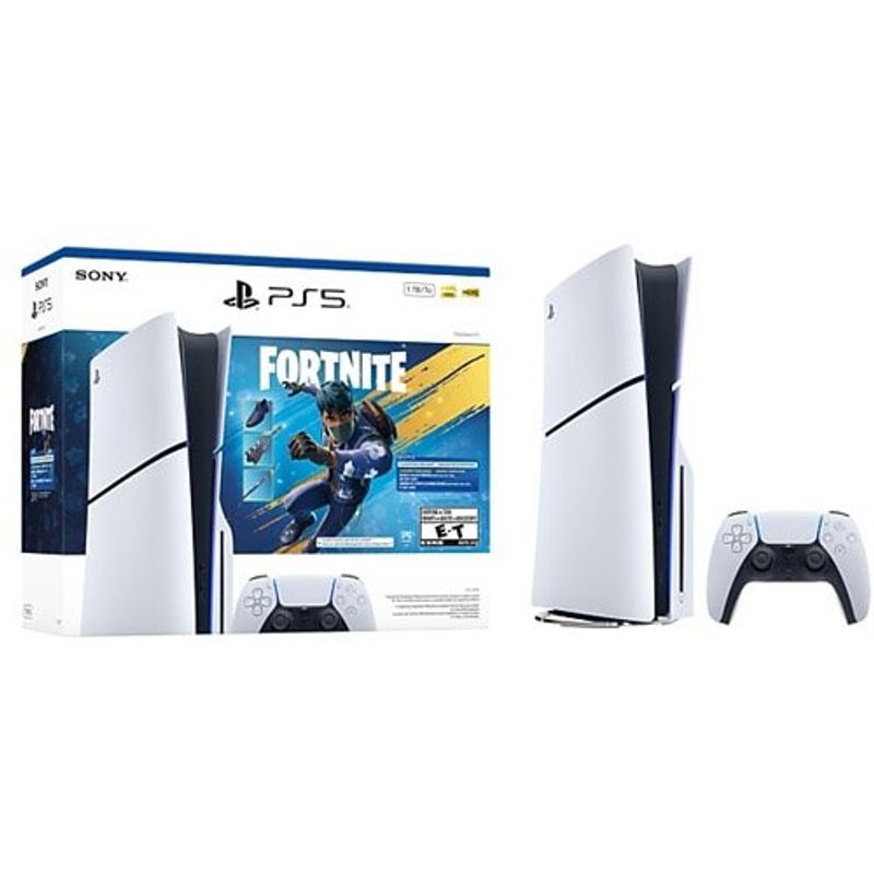 console playstation 5 slim sony disc 1tb bundle fortnite as-bi