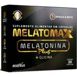 melatomax plus melatonina + glicina 30 cápsulas suplemento alimentar ecofitus
