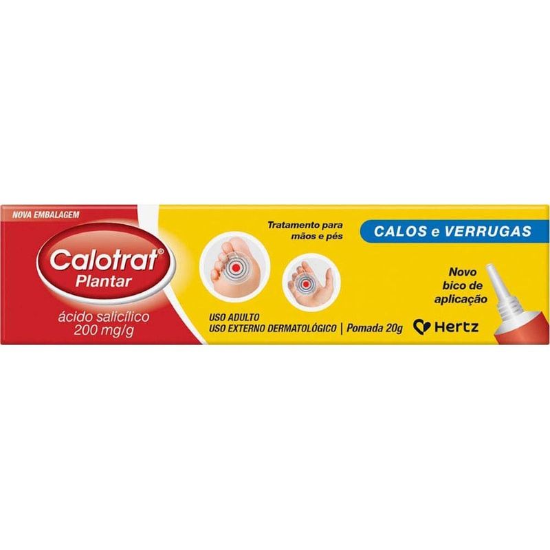 calotrat plantar ácido salicílico 200mg/g 20g pomada hertz