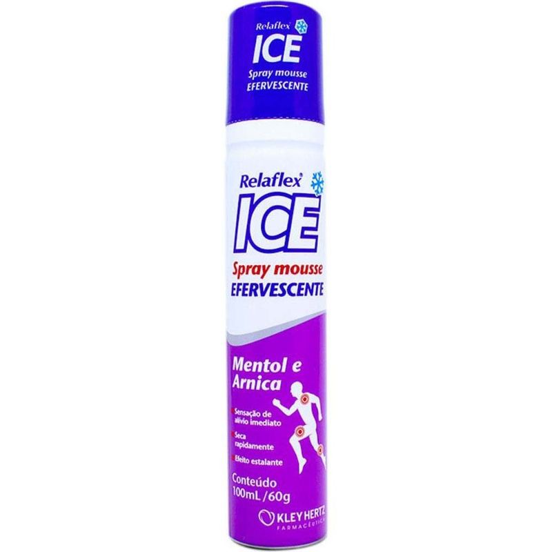 relaflex spray mousse efervescente ice mentol e arnica 100ml hertz