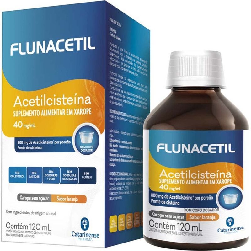 flunacetil acetilcisteína 40mg/ml 120ml xarope catarinense pharma