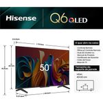 smart tv 50" qled 4k hisense uhd 50q6qv