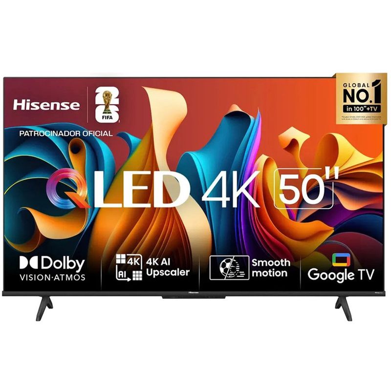 smart tv 50" qled 4k hisense uhd 50q6qv