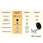 projetor portátil a'gold 200 4k ultra hd hy-320 (mp)