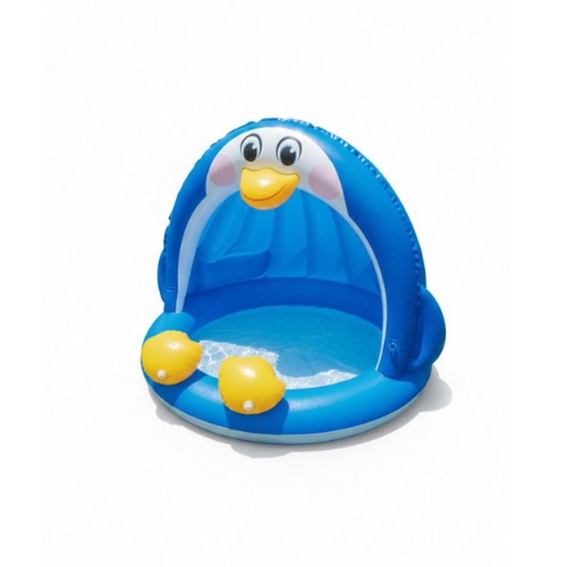 piscina inflável infantil wet set pinguim com cobertura (mp)