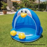 piscina inflável infantil wet set pinguim com cobertura (mp)