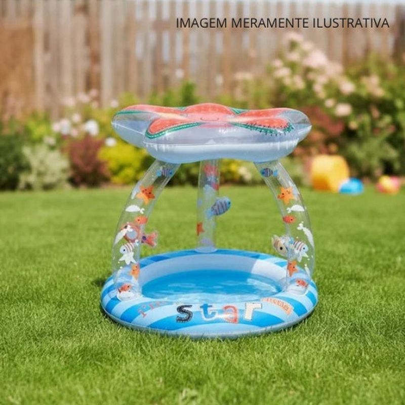 piscina inflável infantil wet set star colorido 102x89cm (mp)