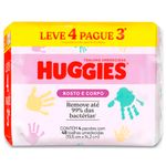 lenço umedecido huggies rosto e corpo 192 unidades