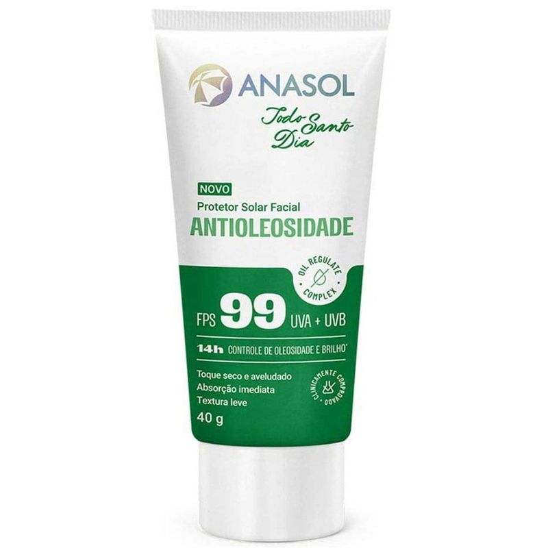 protetor solar facial anasol todo santo dia antioleosidade fps99 40g