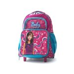 mochila de rodinhas tm baby sport roxo e rosa (mp)
