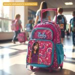 mochila de rodinhas tm baby sport roxo e rosa (mp)