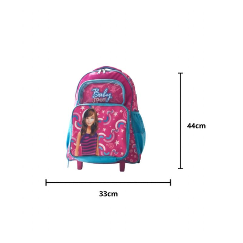 mochila de rodinhas tm baby sport roxo e rosa (mp)