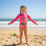 maiô body manga longa peixote mergulhando com as estrelas 6 anos (mp)