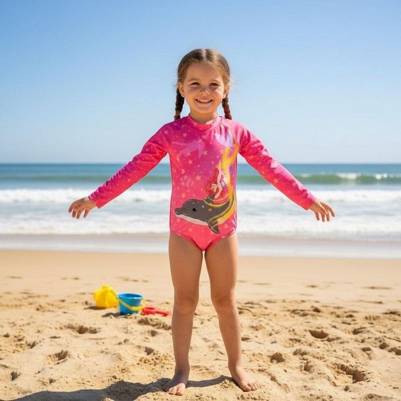 maiô body manga longa peixote mergulhando com as estrelas 6 anos (mp)