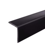 perfil pvc tipo l 6m plasmeg para painel ripado preto ébano 216x16cm (mp)