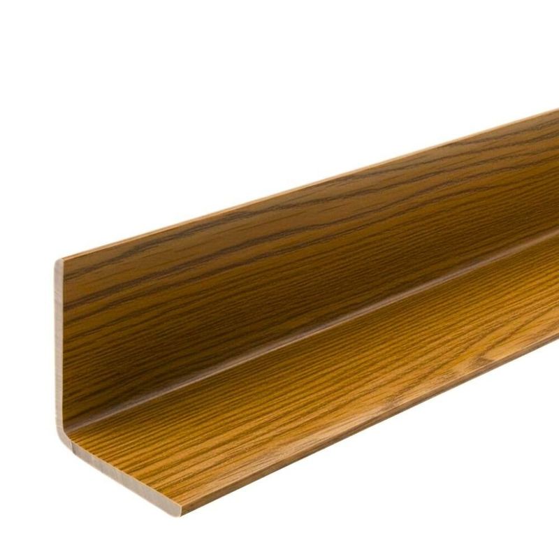 perfil pvc tipo l 6m plasmeg para painel ripado cerejeira rajado 216x16cm (mp)