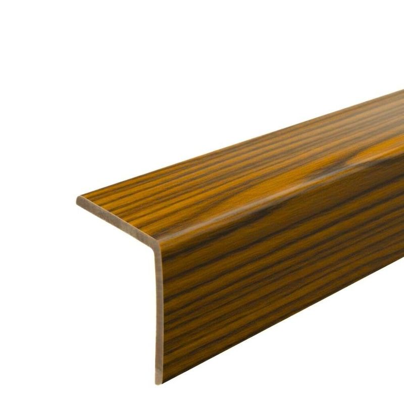 perfil pvc tipo l 6m plasmeg para painel ripado cerejeira rajado 216x16cm (mp)