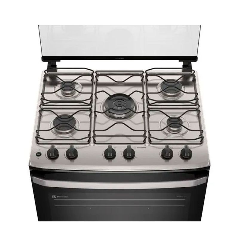 fogão 5 bocas electrolux com mesa inox efficient fe5iw