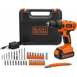 kit furadeira parafusadeira black+decker 127v laranja