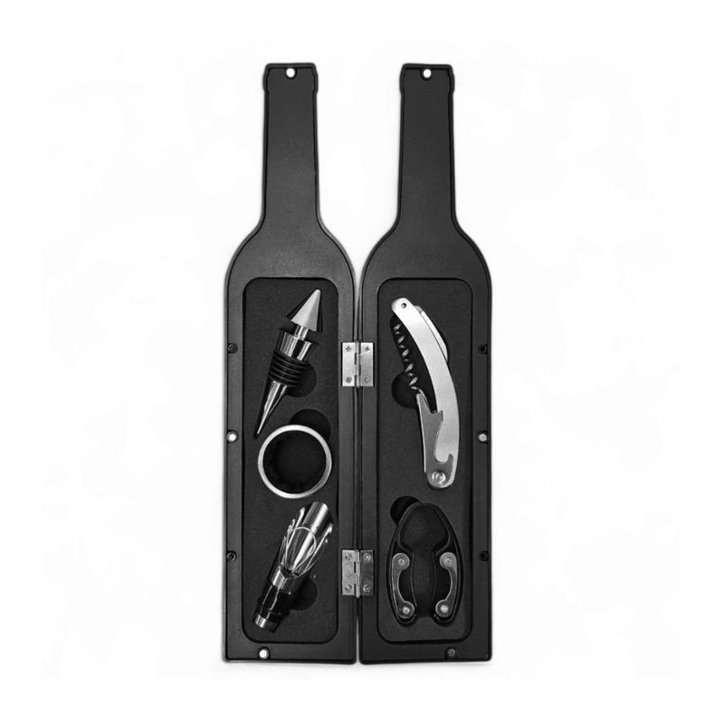 kit wellmix 5 pe as para vinho com estojo garrafa (mp)