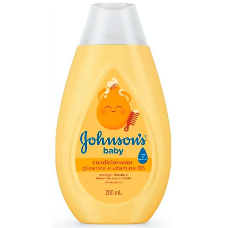 condicionador infantil johnsons baby glicerina e vitamina b5 200ml