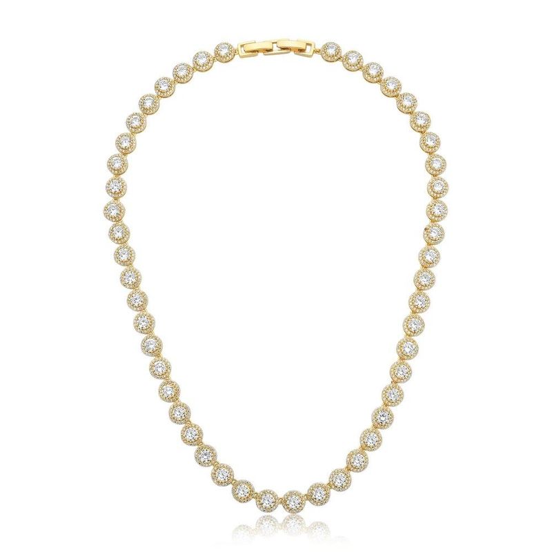 colar semijoia luiza mota cravejado cristal 40cm 236470 (mp)