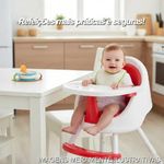 cadeirão booster de alimentação baby style 4 em 1 lily vermelho (mp)