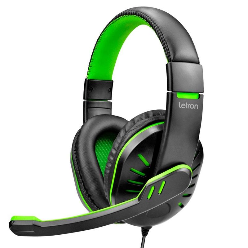 headset gamer line letron estéreo driver 40mm ergonômico cabo 180cm (mp)