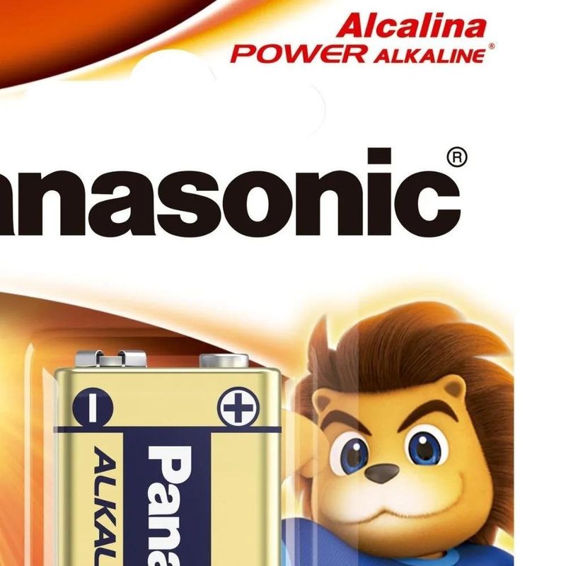 bateria alcalina panasonic 9v (mp)