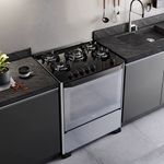 fogão 5 bocas dako magister style mesa de vidro bivolt 300002170