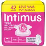 absorvente intimus toda protegida cobertura suave com abas 42 unidades
