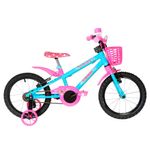 bicicleta infantil cairu aro 16 fadinha azul bebe e pink (mp)